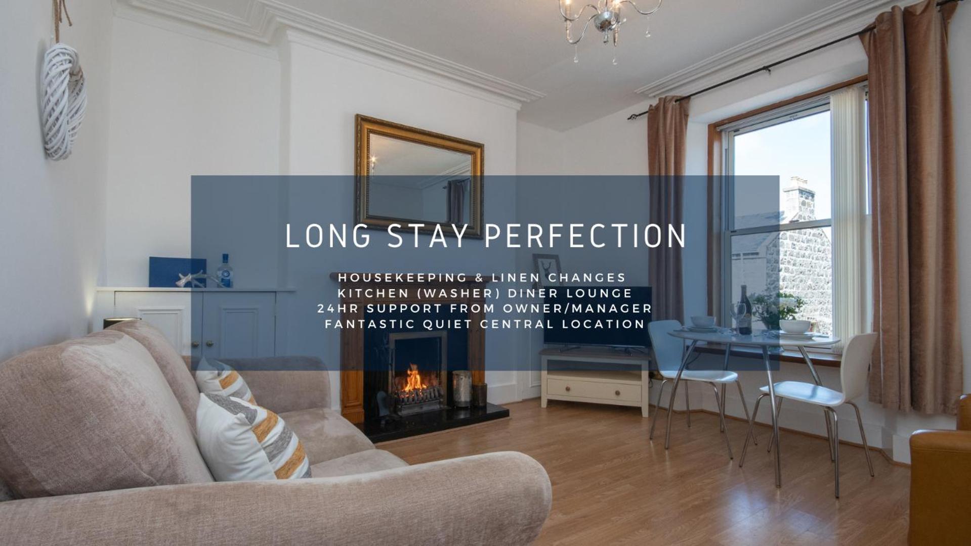 Dwellcome Home Ltd 1 Bed Apt, Half Mile To Union Street Yet Quiet, Free Parking, Fast Wifi, Ideal For Long Term Contractor, Etc Stays, Fully Equipped Kitchen, Regular Housekeeping Option - See Our Site For Assurance Aberdeen Bagian luar foto
